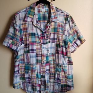 J.Crew Madras Blouse
